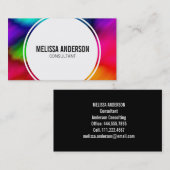 Abstracte Kleurrijke Regenboog Tie Dye Visitekaart Visitekaartje (Voorkant / Achterkant)