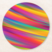 Abstracte kleurrijke regenbooggradiënt ronde kartonnen onderzetter (Voorkant)