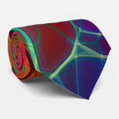 Abstracte kleurrijke regenboogmozaïek stropdas (Opgerold)