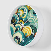 Abstracte kleurrijke Retro 70s Hippie Waves Artwor (Hoek)