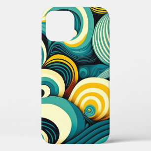 Abstracte kleurrijke Retro 70s Hippie Waves Artwor Case-Mate iPhone Case