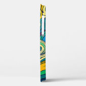 Abstracte kleurrijke Retro 70s Hippie Waves Artwor Case-Mate iPhone Case (Achterkant / Links)
