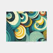 Abstracte kleurrijke Retro 70s Hippie Waves Artwor Fleece Deken (Voorkant (Horizontaal))