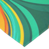 Abstracte kleurrijke Retro 70s Hippie Waves Artwor Tafelkleed (Gekanteld)