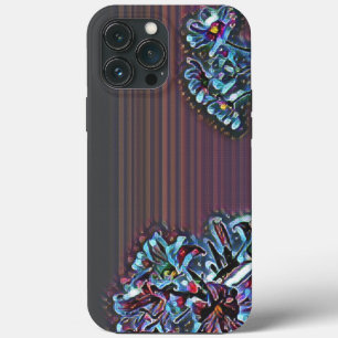 Abstracte kleurrijke retro flower iPhone case