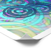 Abstracte kleurrijke ringen poster (Hoek)