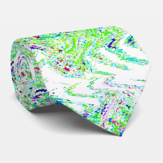 Abstracte kleurrijke rode 2023 stropdas (Opgerold)