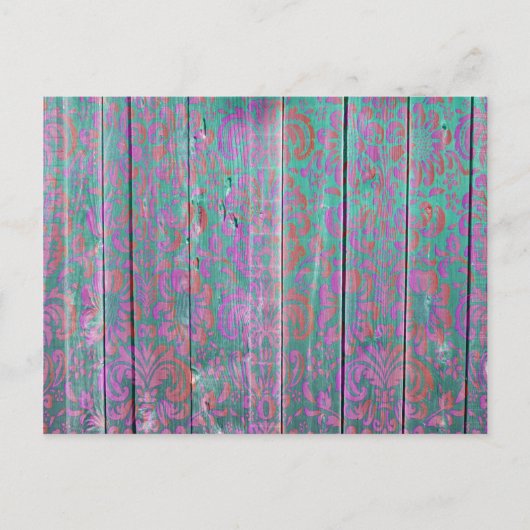 Abstracte kleurrijke  rode roze rozen Floral Briefkaart (Voorkant)