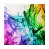 Abstracte kleurrijke rook - Fantasy Waves - Kunst Tegeltje (Voorkant)