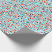 Abstracte Kleurrijke Rozen: Bloemen Cadeaupapier (Hoek)