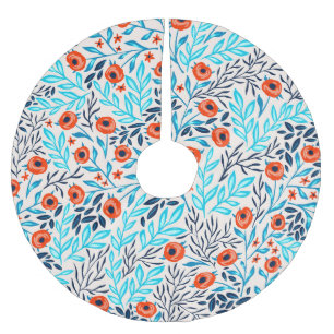Abstracte Kleurrijke Rozen: Bloemen Kerstboom Rok