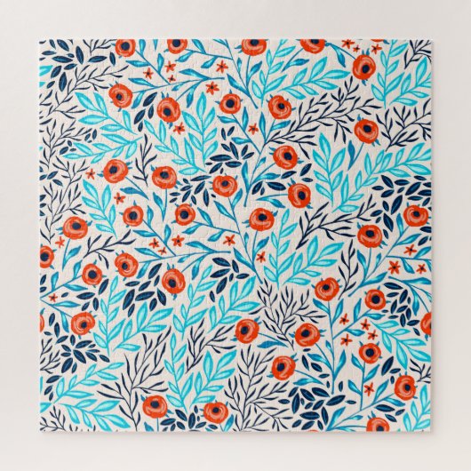 Abstracte Kleurrijke Rozen:  Bloemen Legpuzzel (Verticaal)