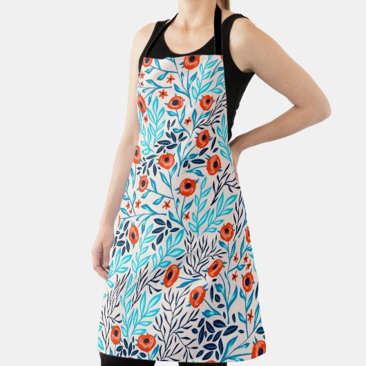 Abstracte Kleurrijke Rozen:  Bloemen Schort (Insitu)