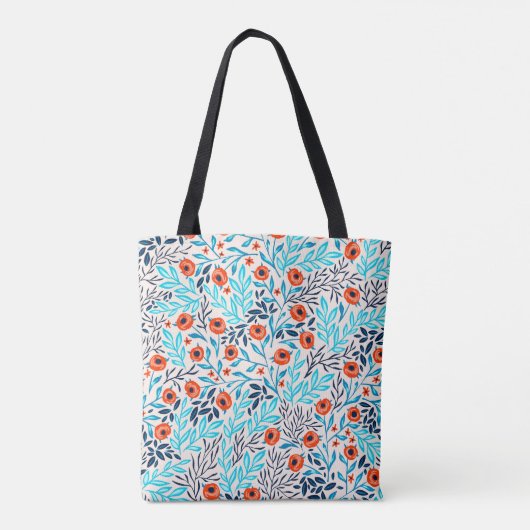 Abstracte Kleurrijke Rozen:  Bloemen Tote Bag (Achterkant)