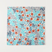 Abstracte Kleurrijke Rozen: Bloemen Wandkleed (Voorkant (horizontaal))