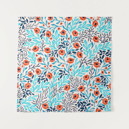 Abstracte Kleurrijke Rozen: Bloemen Wandkleed (Voorkant)