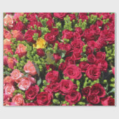 Abstracte kleurrijke Rozen Garden Elegant Floral Cadeaupapier (Vlak)