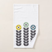 Abstracte kleurrijke Scandinavische bloemen Bad Handdoek (Handdoek)