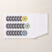 Abstracte kleurrijke Scandinavische bloemen Bad Handdoek (Handdoek)