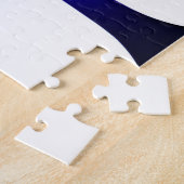 Abstracte kleurrijke silhouetbomen voor kinderen legpuzzel (Zijkant)