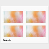 Abstracte kleurrijke Sjabloon Roze rood-blauw Rechthoekige Sticker (Vel)