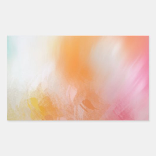 Abstracte kleurrijke Sjabloon Roze rood-blauw Rechthoekige Sticker (Voorkant)