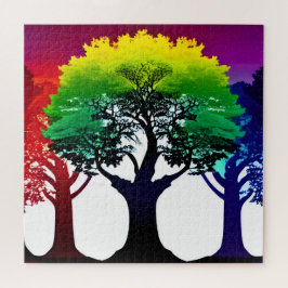 Abstracte Kleurrijke Spectrums van Herfstbomen Legpuzzel