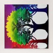Abstracte Kleurrijke Spectrums van Herfstbomen Legpuzzel (Verticaal)