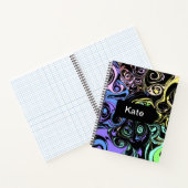 Abstracte kleurrijke spiralen notitieboek (Binnen)