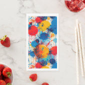 Abstracte kleurrijke Splatter Art Servet (Insitu)