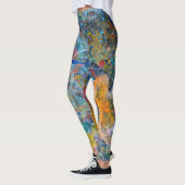 Abstracte kleurrijke Splatter Paint Regenboog Vers Leggings (Links)