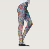 Abstracte kleurrijke Splatter Paint Regenboog Vers Leggings (Rechts)