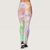 Abstracte kleurrijke Splatter Paint Regenboog Vers Leggings (Achterkant)