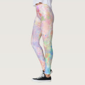 Abstracte kleurrijke Splatter Paint Regenboog Vers Leggings (Links)