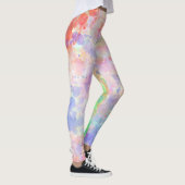 Abstracte kleurrijke Splatter Paint Regenboog Vers Leggings (Rechts)
