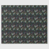 Abstracte kleurrijke Spooky Skulls Halloween Cadeaupapier (Vlak)