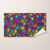 Abstracte kleurrijke stenen bad handdoek (Handdoek)