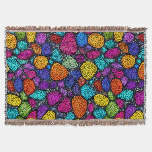 Abstracte kleurrijke stenen deken (Voorkant)