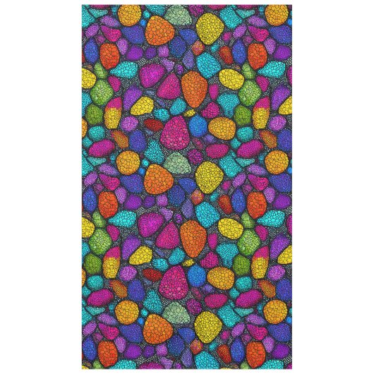 Abstracte kleurrijke stenen tafelkleed (Voorkant)