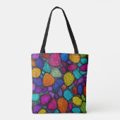 Abstracte kleurrijke stenen tote bag (Achterkant)