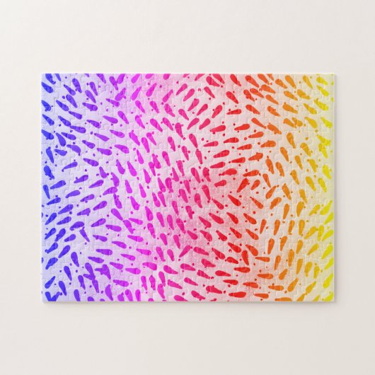 Abstracte kleurrijke stip legpuzzel (Horizontaal)