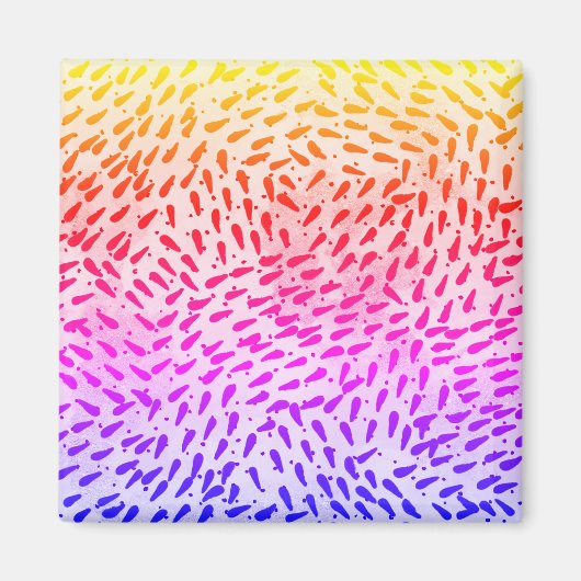 Abstracte kleurrijke Stippen Magneet (Voorkant)