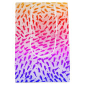 Abstracte Kleurrijke Stippen Medium Cadeauzakje (Achterkant)
