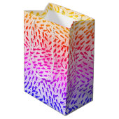 Abstracte Kleurrijke Stippen Medium Cadeauzakje (Achterkant Gekanteld)