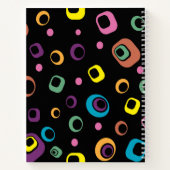 Abstracte kleurrijke Stippen op roze achtergrondjo Notitieboek (Achterkant)