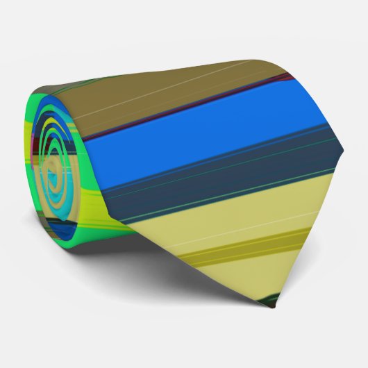 Abstracte kleurrijke strepen stropdas (Opgerold)