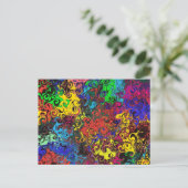 Abstracte kleurrijke strijders / briefkaart (Staand voorkant)