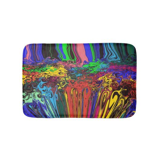 Abstracte kleurrijke strijders / fijngemaakt en ge badmat (Voorkant)