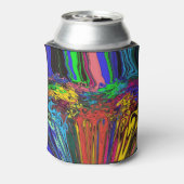 Abstracte kleurrijke strijders / fijngemaakt en ge blikjeskoeler (Blikje Achterkant)