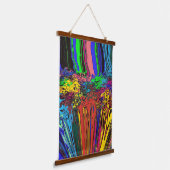 Abstracte kleurrijke strijders / fijngemaakt en ge hangend wandkleed (Gebogen)